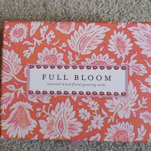 Anthropologie Other - Anthropologie FULL BLOOM Boxed Card Set 16 Blank Floral greeting cards New